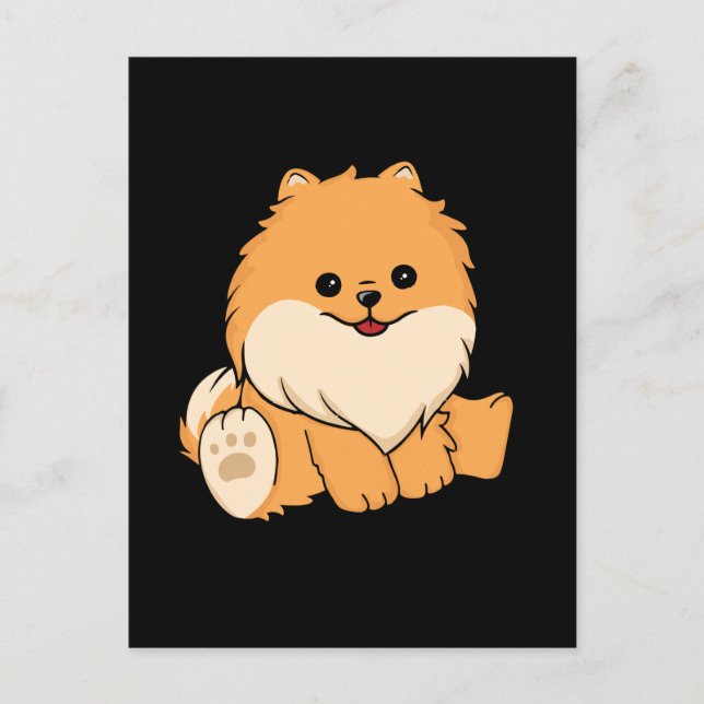 Cute Pomeranian Dog Gift Women Dog Pomeranian Postcard (Front)