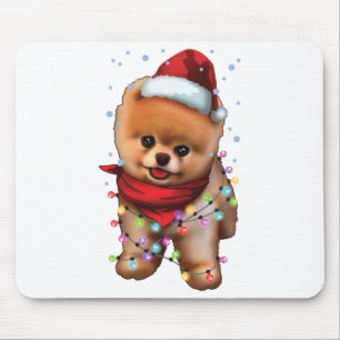 Cute Pomeranian Dog Lover Funny Xmas Holiday Gift Mouse Mat