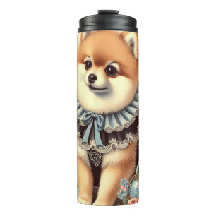 Cute Pomeranian Painting Thermal Tumbler