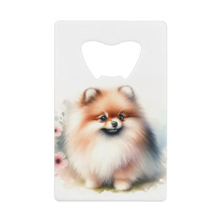 Cute Pomeranian watercolor illustration