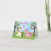 Cute Ponies Horse Thank You Cards