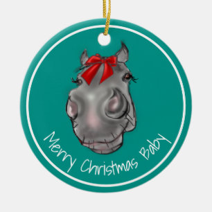 Cute pony Christmas ornament Merry Christmas Baby