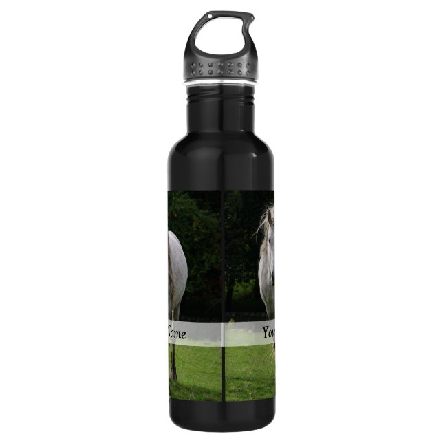 Cute pony photograph 710 ml water bottle (Front)