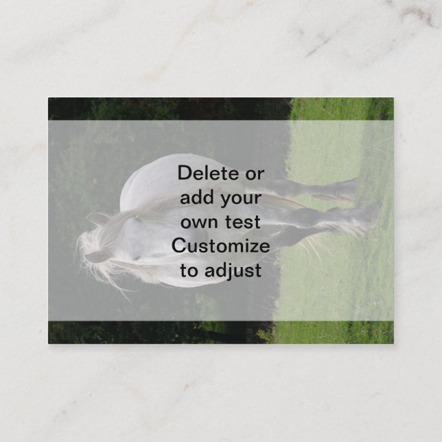 Cute pony photograph business card (Back)