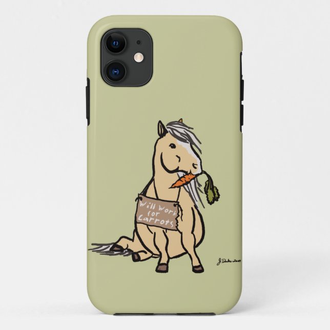 Cute Pony Will Work For Carrots Case-Mate iPhone Case (Back)