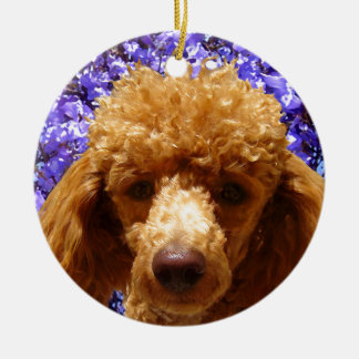 Cute Poodle Ceramic Tree Decoration