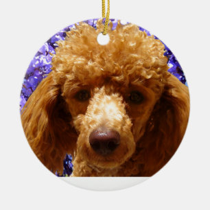 Cute Poodle Ceramic Tree Decoration