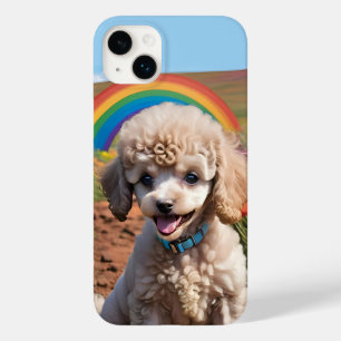 Cute Poodle Colourful flower and rainbow Case-Mate iPhone 14 Plus Case