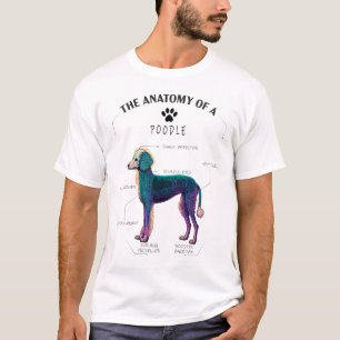 Cute Poodle Dog Anatomy - gift Dog lovers dad mom  T-Shirt