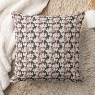 Cute Poodle & Dog Breed Illustration Pattern Cushion