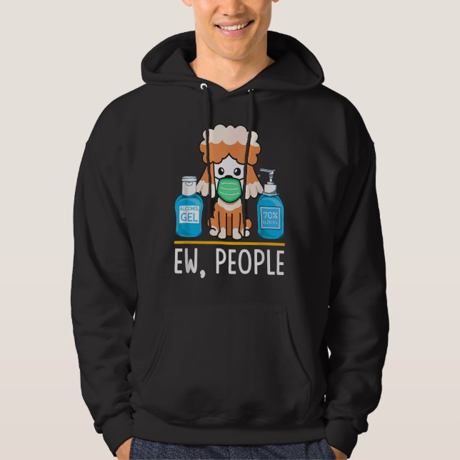 Cute Poodle Dog Dog Face Mask Hand Sanitizer Funny Hoodie (Front)