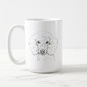 Cute Poodle Dog Illustration, Hand Drawn Coffee Mug