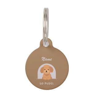 Cute Poodle Dog Pet Animals Love Paw Pet  Tag