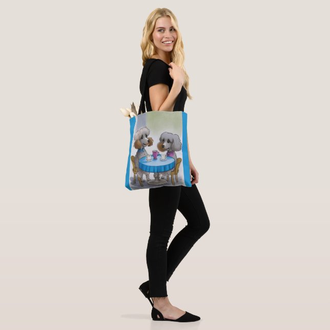 Cute Poodle Dog Tote Bag (On Model)