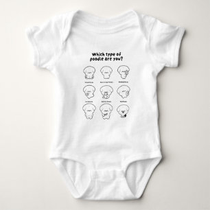 Cute Poodle Doodle Baby Bodysuit