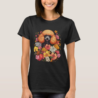 Cute Poodle Flower Bouquet T 1 T-Shirt