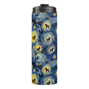 Cute Poodle Pattern Dog Scarf Thermal Tumbler
