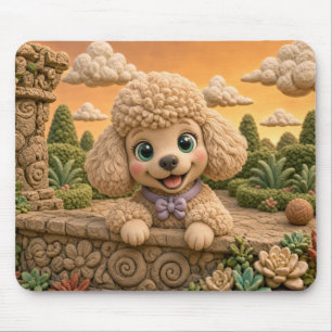 Cute Poodle Puppy, Baby Dog Mouse Mat