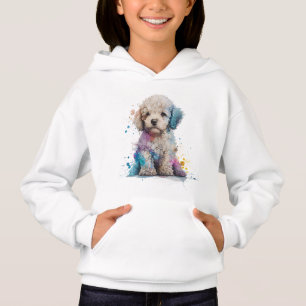 Cute Poodle Puppy Watercolor Art
