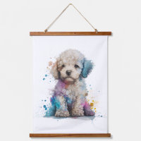 Cute Poodle Puppy Watercolor Art