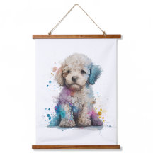 Cute Poodle Puppy Watercolor Art