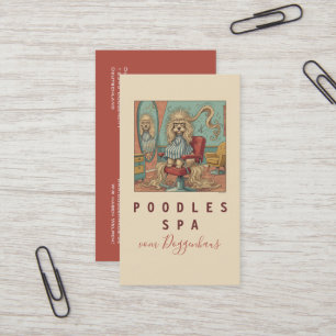 Cute Poodle Spa business cards