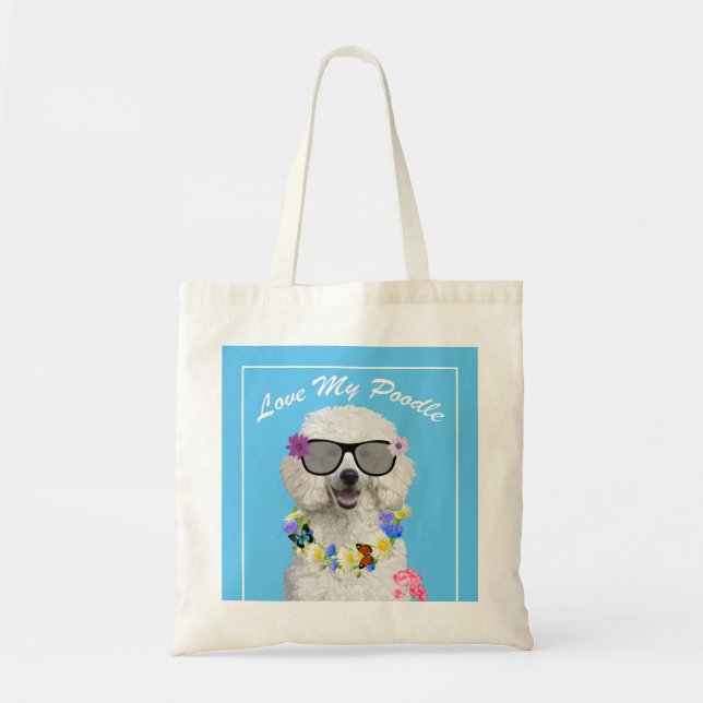 Cute Poodle Tote Bag (Front)