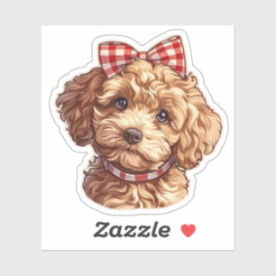 Cute Poodle with Bows