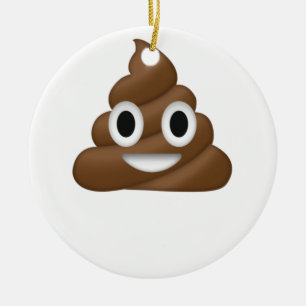 Cute Poop Emoji Ceramic Tree Decoration