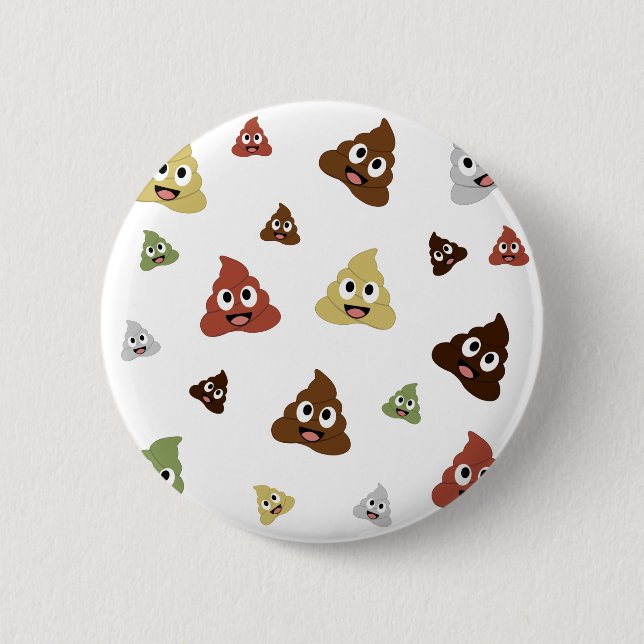 Cute Poop emoji funny gift ideas 6 Cm Round Badge (Front)