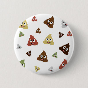 Cute Poop emoji funny gift ideas 6 Cm Round Badge