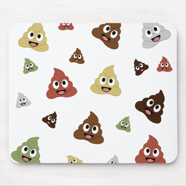 Cute Poop emoji funny gift ideas Mouse Mat (Front)