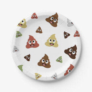 Cute Poop emoji funny gift ideas Paper Plate
