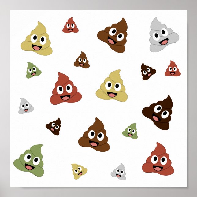 Cute Poop emoji funny gift ideas Poster (Front)