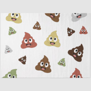 Cute Poop emoji funny gift ideas Tissue Paper