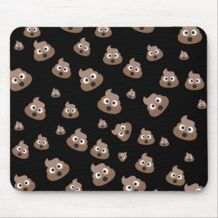 Cute Poop Emoji Pattern Mouse Mat