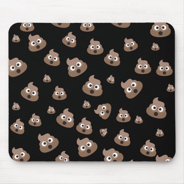 Cute Poop Emoji Pattern Mouse Mat (Front)