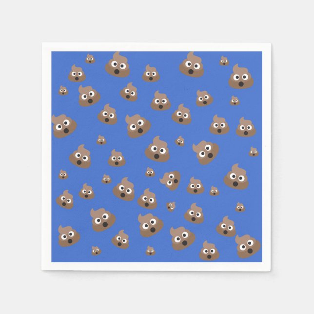 Cute Poop Emoji Pattern Napkin (Front)