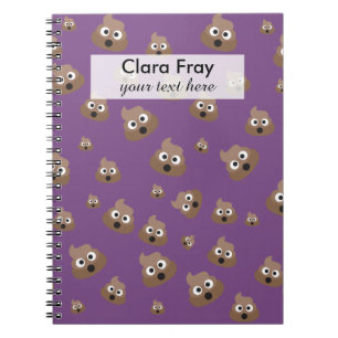 Cute Poop Emoji Pattern Notebook