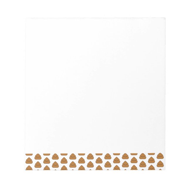 Cute Poop Pattern Notepad (Front)
