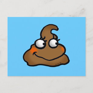 Cute poop postcard