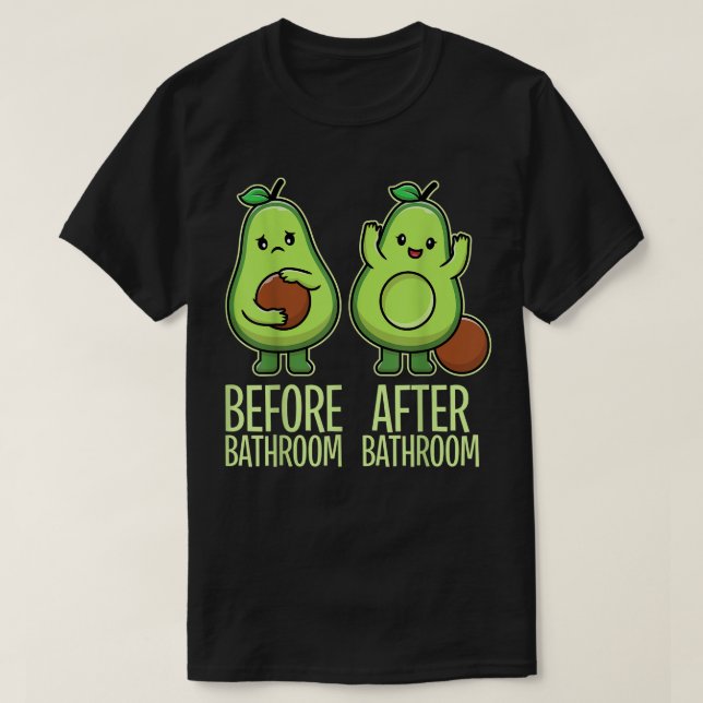 Cute Pooping Avocado For Men Women, Vegan, Poop 28 T-Shirt (Design Front)