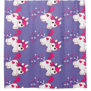 Cute Pooping Unicorn Decor  Shower Curtain