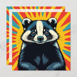 Cute Pop Art Badger Blank