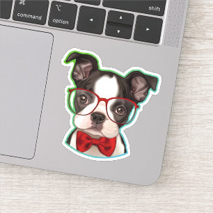 Cute Pop Art Hipster Boston Terrier