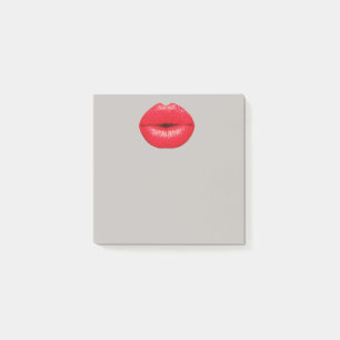Cute pop art red lipstick kiss art stationery post-it notes