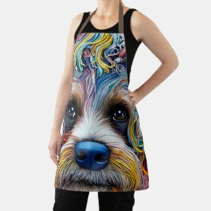 Cute Pop Art Terrier Apron