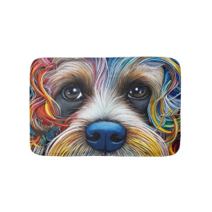 Cute Pop Art Terrier Bath Mat