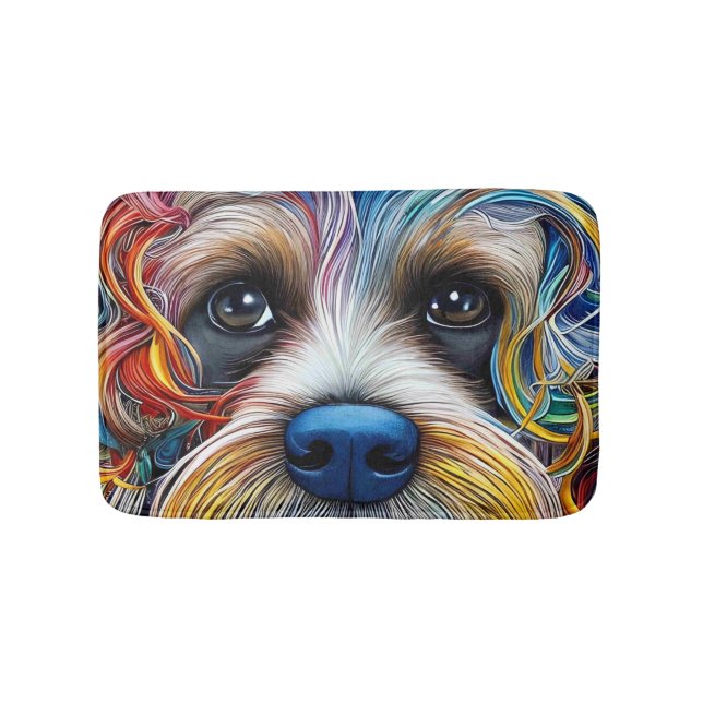 Cute Pop Art Terrier   Bath Mat (Front)