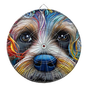 Cute Pop Art Terrier Dartboard